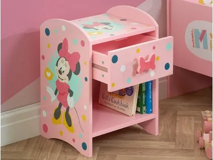 Disney Minnie Mouse 1 Drawer Bedside Table