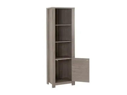 Seconique Zurich Grey Wood Grain 1 Door Bookcase