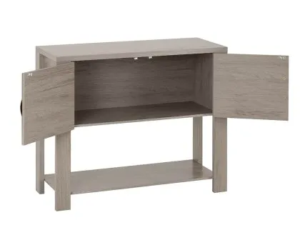 Seconique Zurich Grey Wood Grain 2 Door Console Table