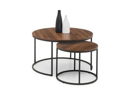 Julian Bowen Bellini Walnut Effect Round Nest of Tables