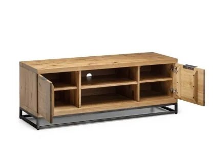 Julian Bowen Brooklyn Oak Wooden 2 Door TV Cabinet