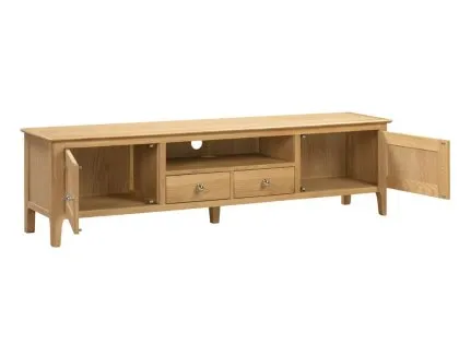 Julian Bowen Cotswold Oak 2 Door 2 Drawer TV Cabinet (Assembled)