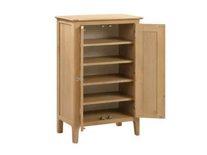 Julian Bowen Cotswold Oak 2 Door Shoe Cabinet (Assembled)