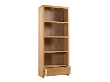 Julian Bowen Curve Oak 1 Drawer Bookcase (Assembled)