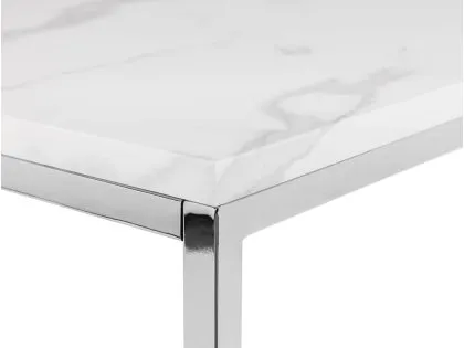 Julian Bowen Scala Marble Effect and Chrome Console Table