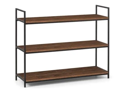 Julian Bowen Tribeca Walnut Effect Low Bookcase