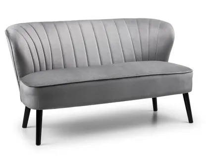 Julian Bowen Coco Grey Velvet 2 Seater Sofa