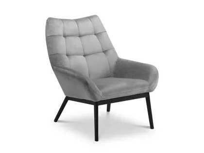 Julian Bowen Lucerne Grey Velvet Accent Chair