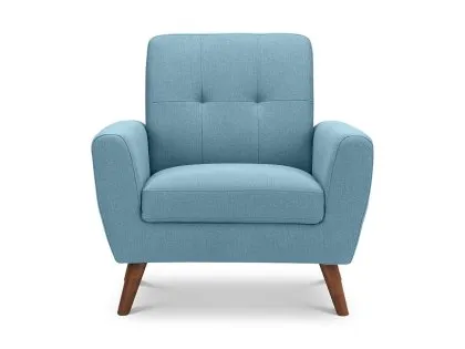 Julian Bowen Monza Blue Linen Arm Chair