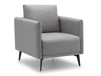Julian Bowen Rohe Platinum Fabric Arm Chair