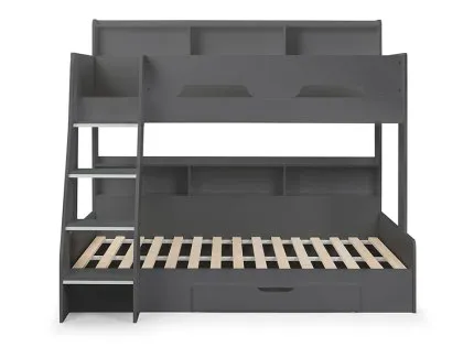 Julian Bowen Orion 3ft plus 4ft Anthracite Wooden Bunk Bed Frame