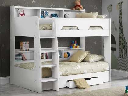 Julian Bowen Orion White Wooden Bunk Bed Frame