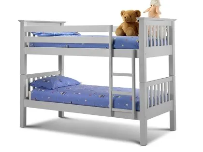 Julian Bowen Barcelona 3ft Dove Grey Wooden Bunk Bed Frame