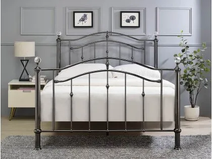 Limelight Callisto 4ft6 Double Black Chrome Metal Bed Frame