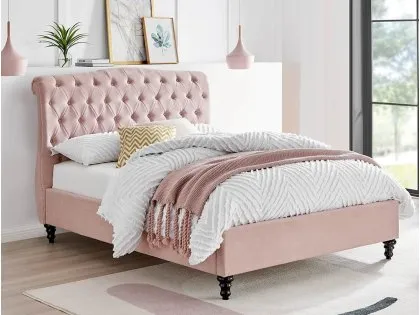Limelight Flora Pink Fabric Bed Frame