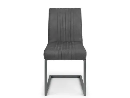 Julian Bowen Brooklyn Charcoal Grey Faux Suede Dining Chair