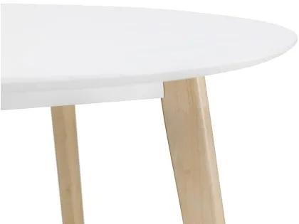 Julian Bowen Casa 100cm White and Limed Oak Dining Table