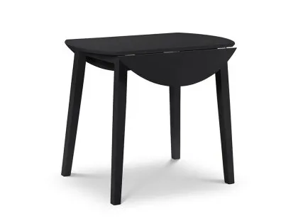 Julian Bowen Coast 90cm Black Drop Leaf Dining Table