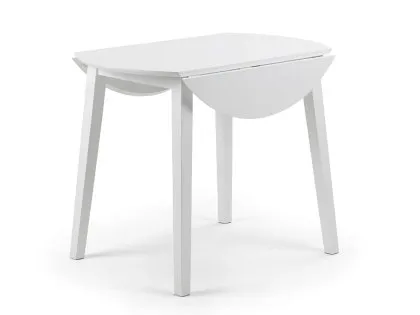 Julian Bowen Coast 90cm White Drop Leaf Dining Table