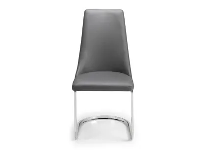 Julian Bowen Como Set of 2 Grey Faux Leather Dining Chairs