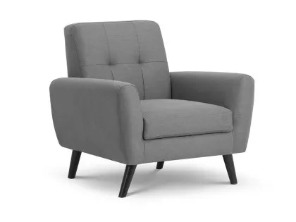 Julian Bowen Monza Grey Linen Arm Chair