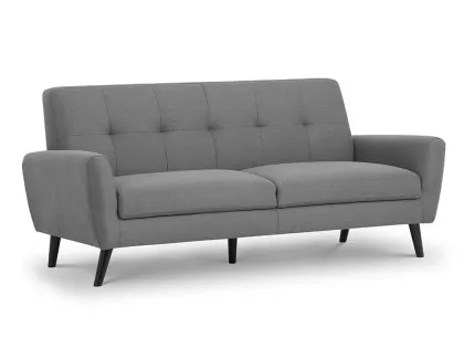 Julian Bowen Monza Grey Linen 3 Seater Sofa