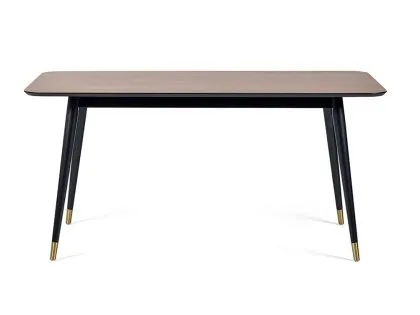 Julian Bowen Findlay 160cm Black and Walnut Dining Table