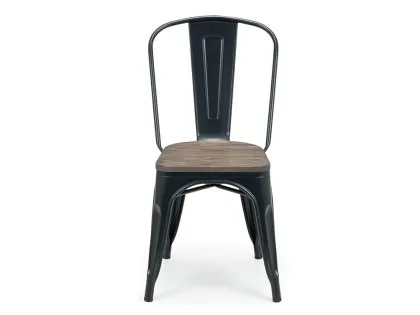 Julian Bowen Grafton Mocha Elm and Black Dining Chair