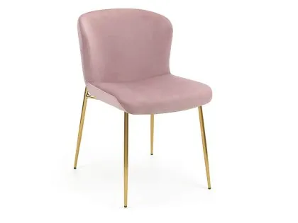 Julian Bowen Harper Set of 2 Pink Velvet Dining Chairs