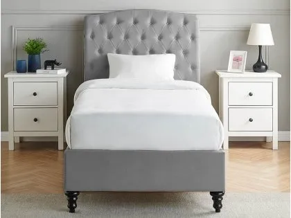 Limelight Rosa 3ft Single Light Grey Fabric Bed Frame