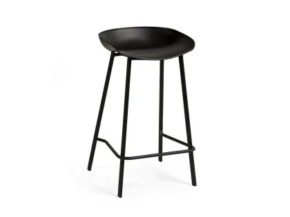 Julian Bowen Renzo Set of 2 Black Bar Stools