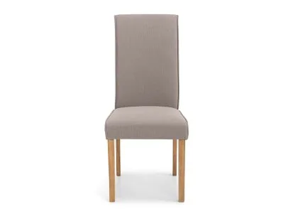 Julian Bowen Seville Set of 2 Taupe Fabric Dining Chairs