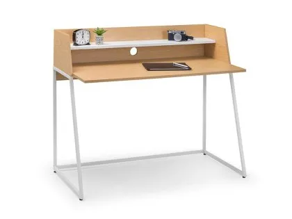 Julian Bowen Palmer Light Oak and Grey Desk