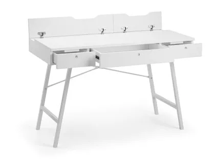 Julian Bowen Trianon White 3 Drawer Desk