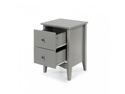 Clearance - Core Como Light Grey 2 Drawer Bedside Cabinet