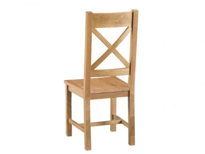 Clearance - Kenmore Waverley Oak Cross Back Wooden Dining Chair Set Of 2