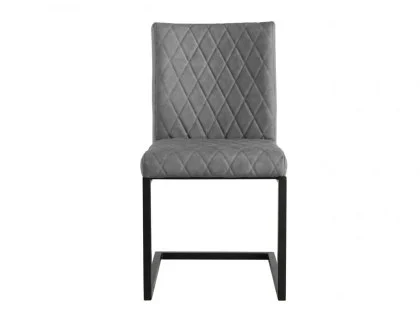 Clearance - Kenmore Flynn Grey Faux Leather Dining Chair Set Of 2