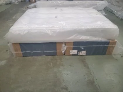 Clearance - Shire Everest Pocket 1000 4ft6 Double Divan Bed with Lana Petrol Base