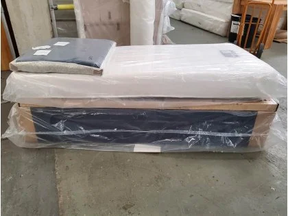 Clearance - Bodyease Electro Memory 3ft Single Electric Adjustable Bed - Reinforced Base and Aurora Headboard in Grace Marine