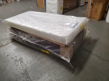 Clearance - Willow & Eve Coolmax Electric Adjustable 3ft Single Bed, No Drawer Base, Faux Suede Cappuccino
