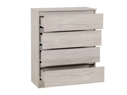 Seconique Malvern Urban Snow 4 Drawer Chest of Drawers