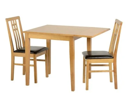 Seconique Vienna Oak Extending Dining Table and 2 Chair Set