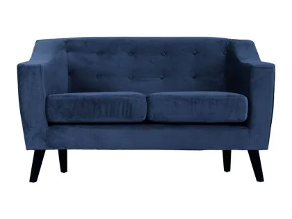 Seconique Ashley Blue Velvet 2 Seater Sofa