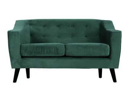 Seconique Ashley Green Velvet 2 Seater Sofa