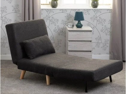 Seconique Astoria Grey Boucle Fabric Chair Bed