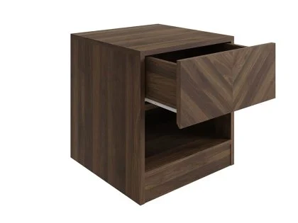 GFW Catania Royal Walnut 1 Drawer Lamp Table