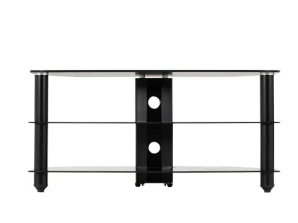 Seconique Bromley Black Glass TV Cabinet