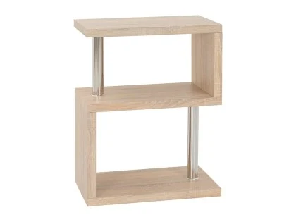 Seconique Charisma Sonoma Oak and Chrome Shelving Unit