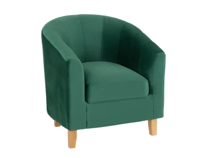 Seconique Tempo Emerald Green Velvet Tub Chair