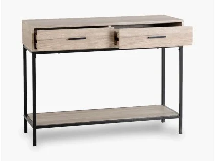 Seconique Warwick Oak 2 Drawer Console Table